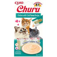 Inaba Churu cat snack Kuře s krabí příchutí 4x 14g