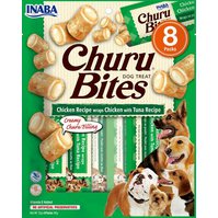 Inaba Churu Bites dog snack kuře, tuňák a hřebenatka 8x 12g Inaba Churu Bites dog snack kuře, tuňák a hřebenatka 8x 12g