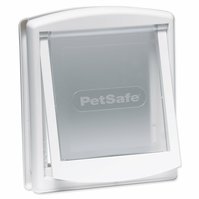 Dvířka PetSafe plastová s transparentním flapem bílá, výřez 18,5x15,8cm-KS