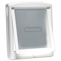 Dvířka PetSafe plastová s transparentním flapem bílá, výřez 37x31,4cm-KS