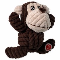 Hračka Dog Fantasy Safari opice s uzlem pískací 18cm-KS