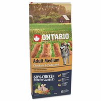 Krmivo Ontario Adult Medium Chicken & Potatoes 12kg-KS