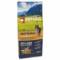 Krmivo Ontario Adult Medium Lamb & Rice 12kg-KS