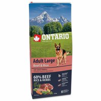 Krmivo Ontario Adult Large Beef & Rice 12kg-KS