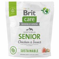 Krmivo Brit Care Dog Sustainable Senior Chicken & Insect 1kg-KS