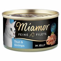 Konzerva Miamor Feine Filets Adult tuňák s krevetami v želé 100g-KARTON