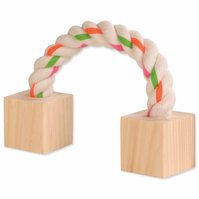 Hračka Trixie lano s dřevěnými kostkami 20cm-KS