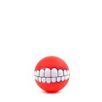 Vinylový míč úsměv se zuby, pískací hračka pro psy, 7,5 cm, ideální pro aktivní zábavnou hru