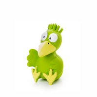 Latexové ptáče, zelené, pískací hračka pro psy, 13 cm, ideální pro aktivní hru