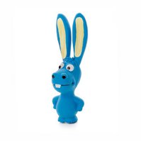 Latexový ušatý oslík, modrý, pískací hračka pro psy, 17 cm, ideální pro aktivní hru