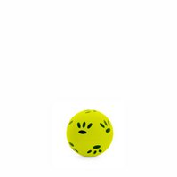 Gumový míček s tlapkami, žlutý, hračka pro psy, 4,7 cm, ideální pro aktivní hru