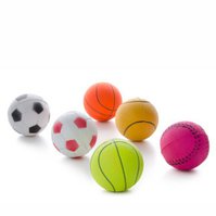 Gumové míčky v síťce, mix barev, 6,3 cm, 6 ks, ideální pro aktivní hru Gumové míčky v síťce, mix barev, 6,3 cm, 6 ks, ideální pro aktivní hru