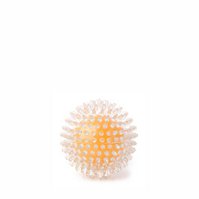 TPR míč s bodlinami žlutý, odolná (gumová) hračka z termoplastické pryže