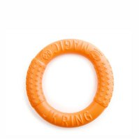 JK Magic Ring z EVA pěny, hračka pro psy na házení, oranžová, 17 cm, ideální pro aktivní hru