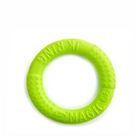 JK Magic Ring z EVA pěny, hračka pro psy na házení, zelená, 17 cm, ideální pro aktivní hru