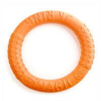 JK Magic Ring z EVA pěny, hračka pro psy na házení, oranžová, 27 cm, ideální pro aktivní hru
